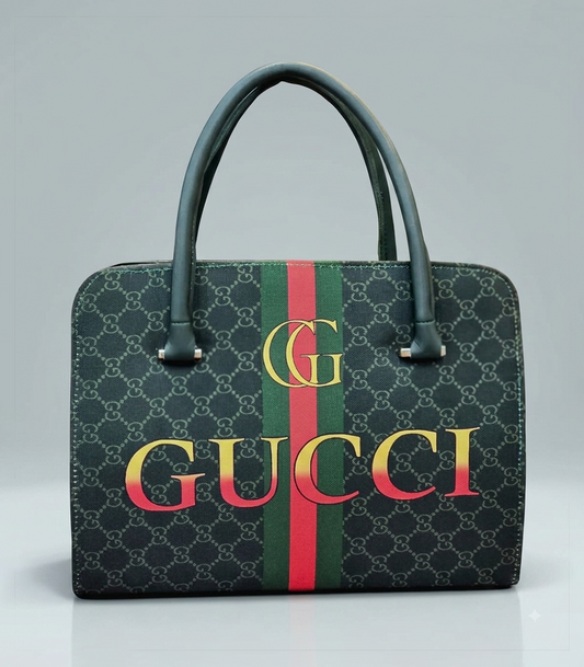 Luxury Gucci Style Monogram Web Stripe Handbag | Women's Designer Shoulder Tote Bag